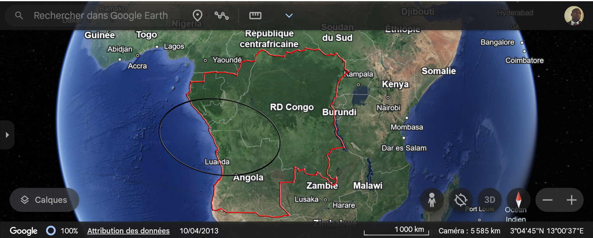 zone géographique du kikongo